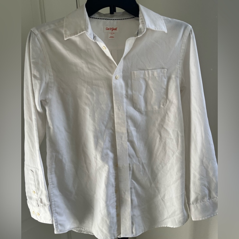 Boys Button Down Shirt White